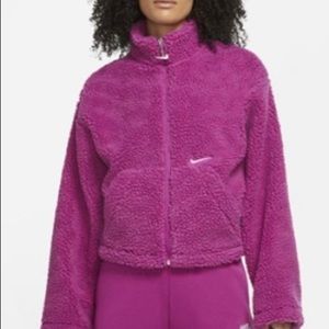 NWT - Womens Nike Sportswear Sherpa Swoosh Jacket